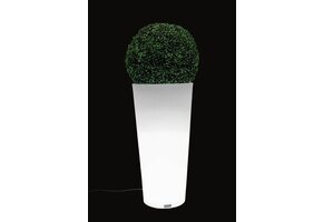 Bloempot - LED verlicht - 85x40x40 cm -wit