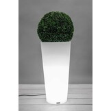 Bloempot - LED verlicht - 85x40x40 cm -wit