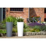 Bloempot - LED verlicht - 85x40x40 cm -wit