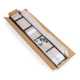 Boekenkast - 144x58,5x23,5 cm - 5 schappen - lichtbruin & zwart