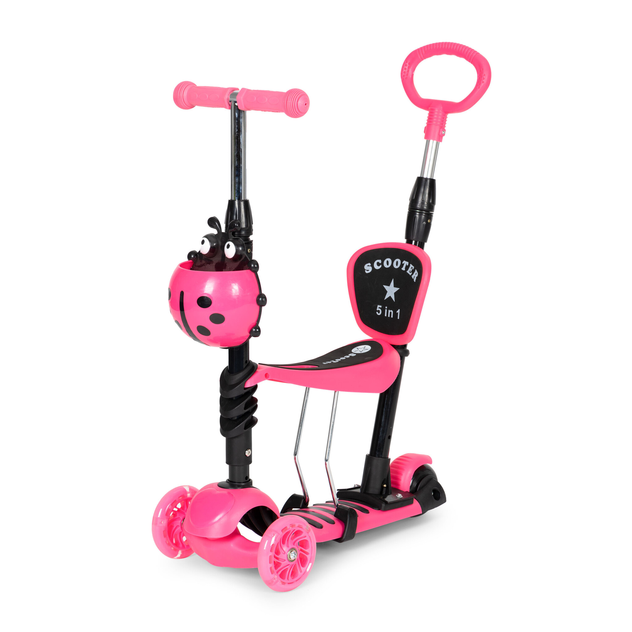 Kinderstep - 57 cm - 5-in-1 - roze
