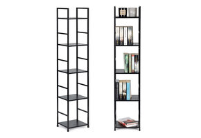 Boekenkast - 144,5x23,5x29 cm - 5 schappen - bruin