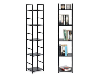 Boekenkast - 144,5x23,5x29 cm - 5 schappen - bruin