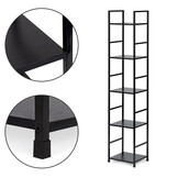 Boekenkast - 144,5x23,5x29 cm - 5 schappen - bruin