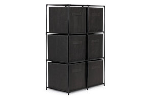 Opbergkast - 69x35x101cm - 6 manden - grijs