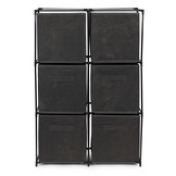 Opbergkast - 69x35x101cm - 6 manden - grijs