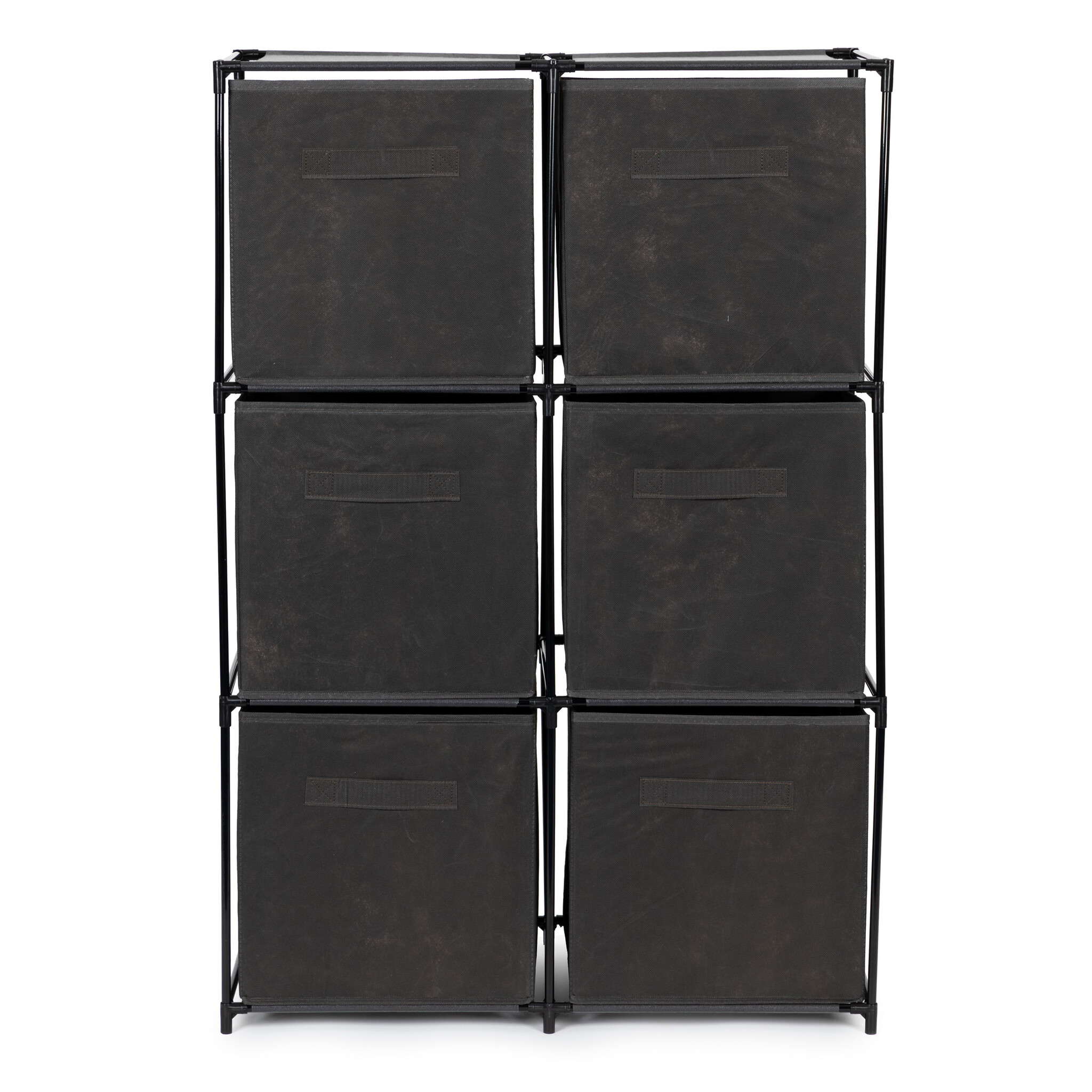 Opbergkast - 69x35x101cm - 6 manden - grijs