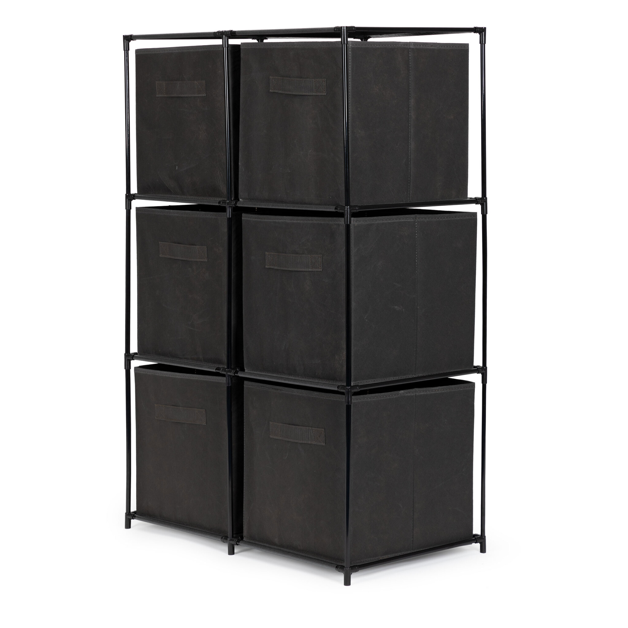 Opbergkast - 69x35x101cm - 6 manden - grijs