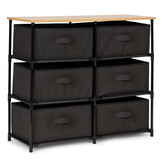 Opbergkast - 75x30x67 cm - 6 manden - grijs