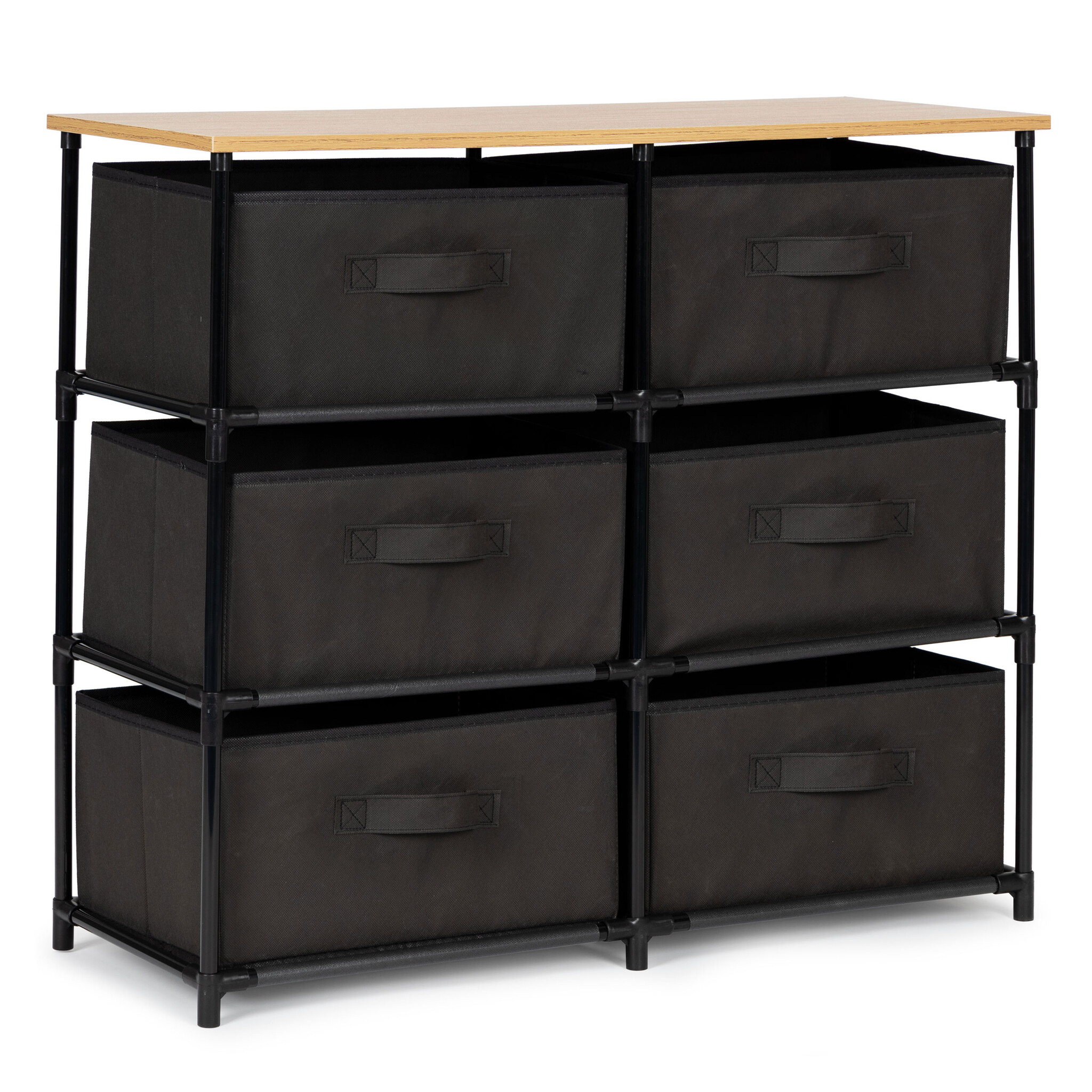 Opbergkast - 75x30x67 cm - 6 manden - grijs