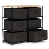 Opbergkast - 75x30x67 cm - 6 manden - grijs