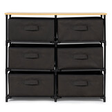 Opbergkast - 75x30x67 cm - 6 manden - grijs