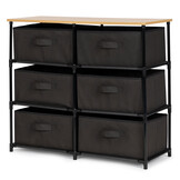 Opbergkast - 75x30x67 cm - 6 manden - grijs