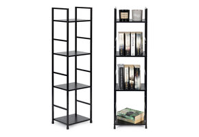 Boekenkast - 112x23.5x29cm - 4 planken - zwart