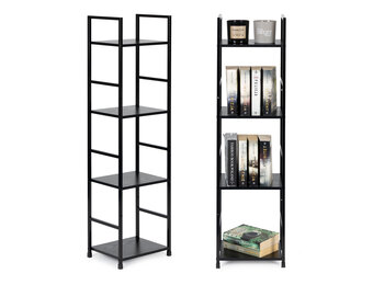 Boekenkast - 112x23.5x29cm - 4 planken - zwart