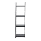 Boekenkast - 112x23.5x29cm - 4 planken - zwart