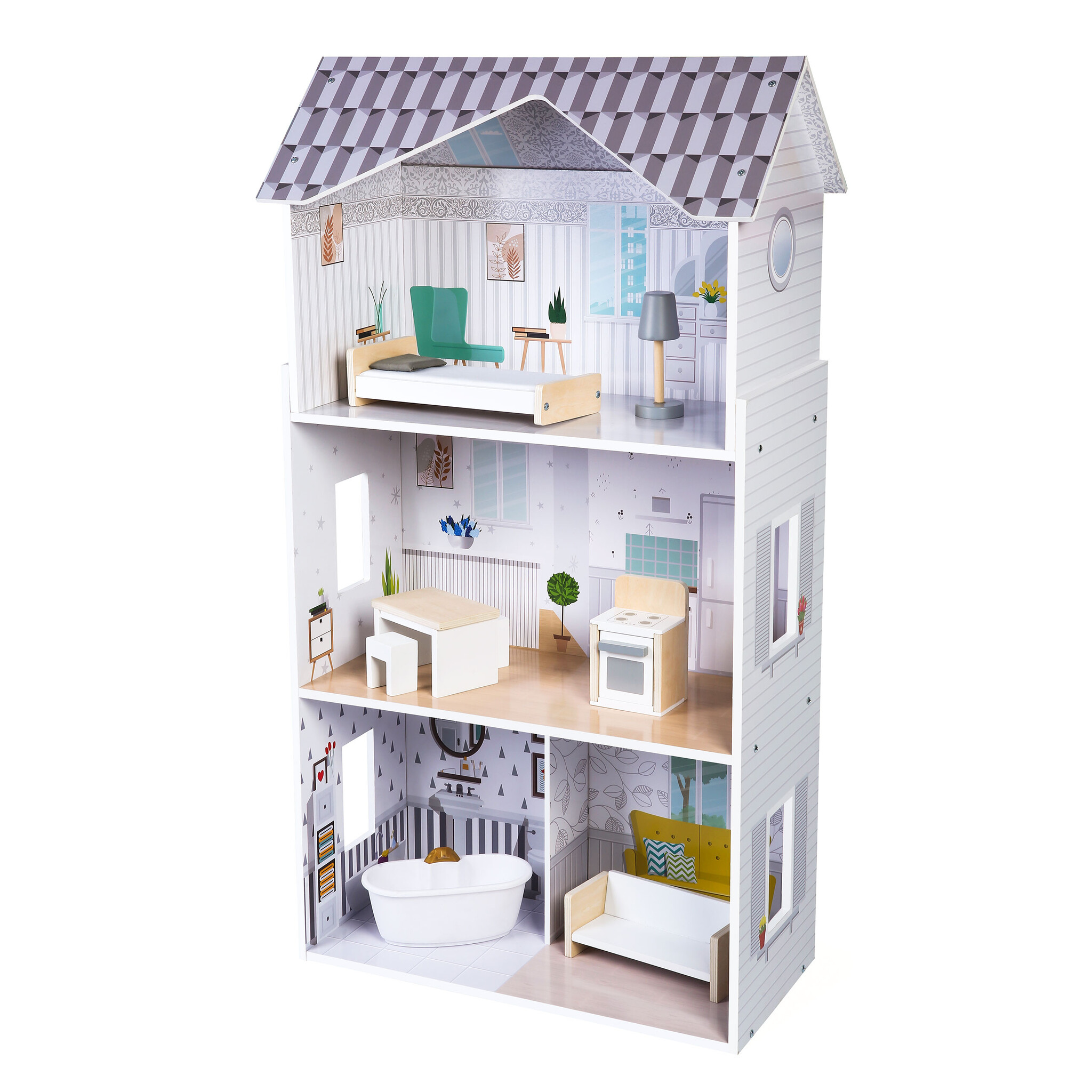 Poppenhuis Maya - 4 kamers - Ecotoys