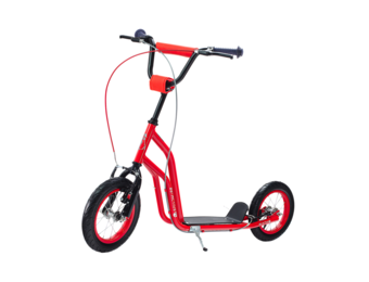 Kinder step met 12’’ luchtbanden – dubbele V-brake – rood