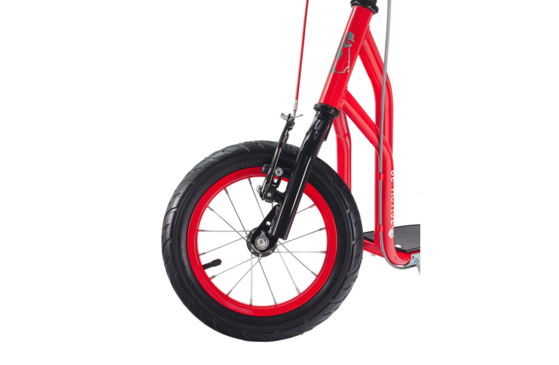 Kinder step met 12’’ luchtbanden – dubbele V-brake – rood