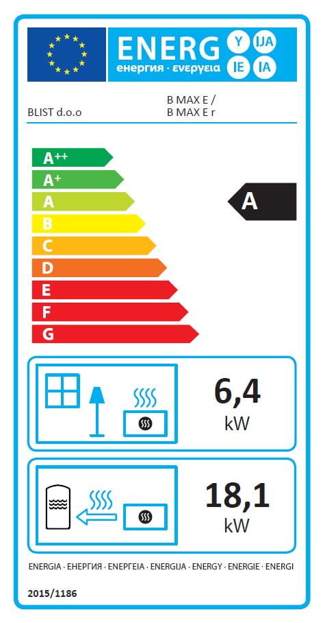 CV houtkachel - energielabel A - 26kW