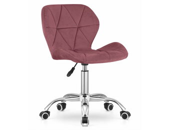 Bureaustoel AVOLA - ergonomisch - velours - donkerroze