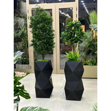 Bloempot - 56x34x45cm - polyethyleen - antraciet