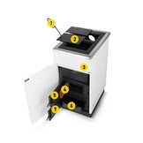 CV Houtkachel - 10kW - energielabel A+ - wit