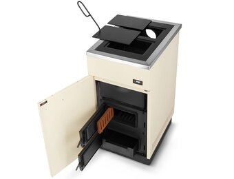 CV Houtkachel - 10kW - energielabel A+ - beige