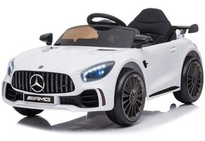 Elektrische kinderauto - Mercedes GTR AMG - 2x25W - wit