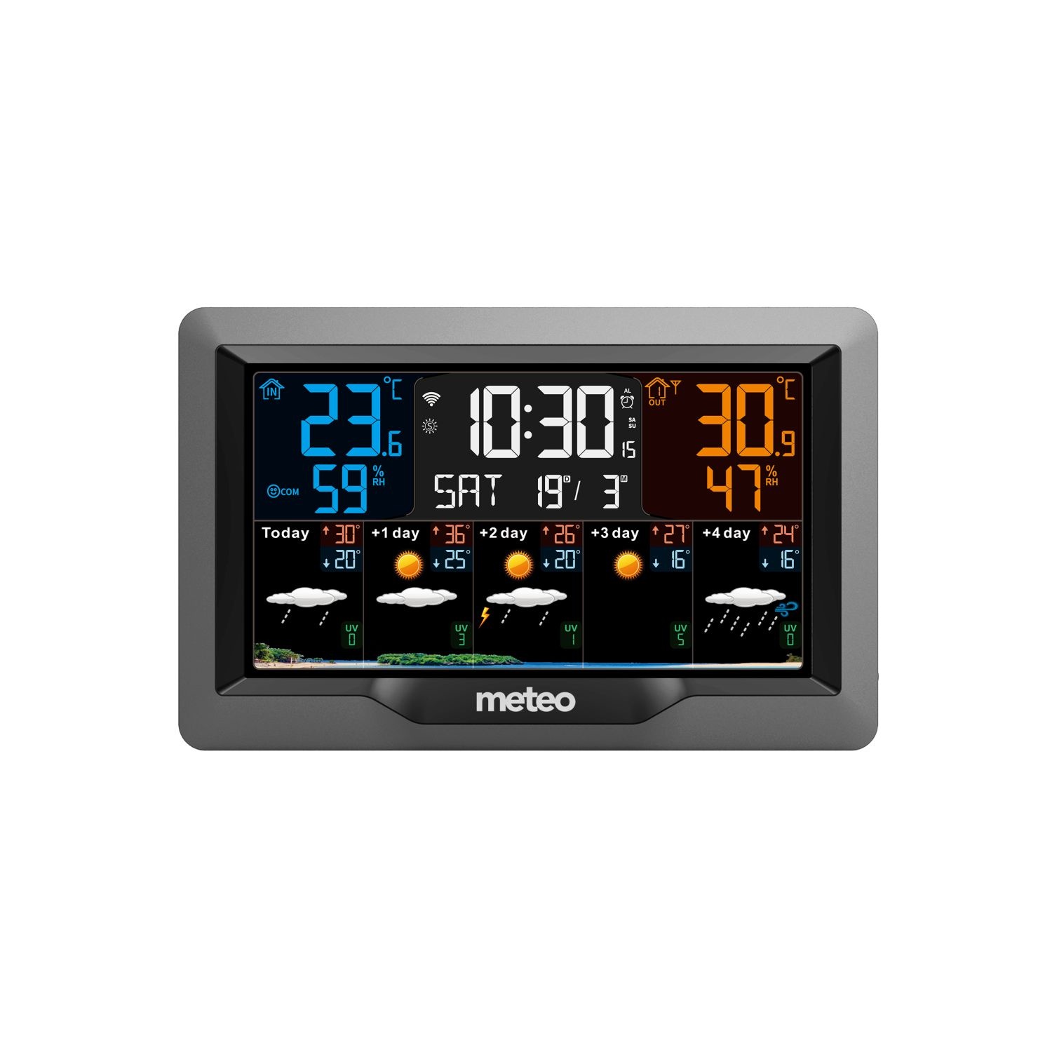 Weerstation METEO SP101 - 20,5x13x3cm - met WIFI - grijs