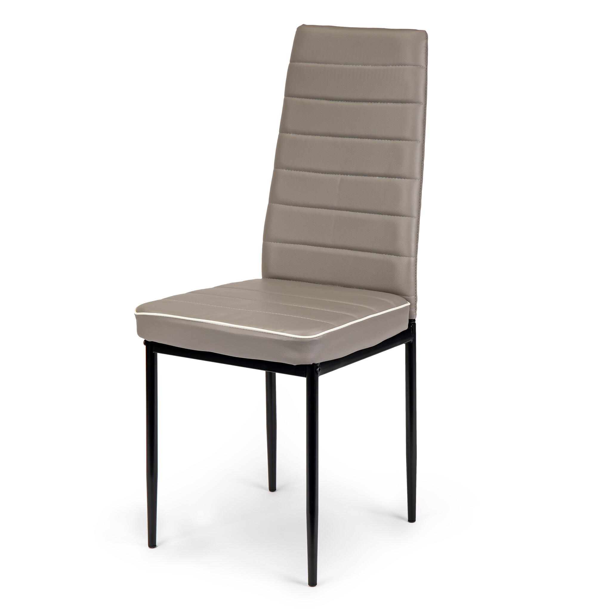Eetkamerstoelen - eco leer - 41x42x96cm - set van 4 - grijs
