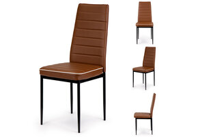 Eetkamerstoelen - eco leer - 41x42x96cm - set van 4 - bruin