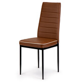 Eetkamerstoelen - eco leer - 41x42x96cm - set van 4 - bruin