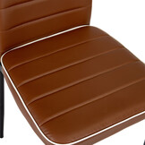 Eetkamerstoelen - eco leer - 41x42x96cm - set van 4 - bruin