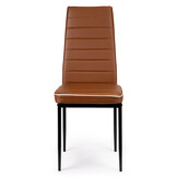 Eetkamerstoelen - eco leer - 41x42x96cm - set van 4 - bruin