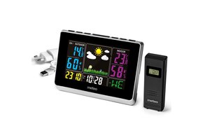 Weerstation METEO SP62s - 17x12,2x2,5 cm - draadloos - zwart