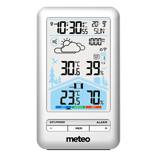 Weerstation METEO SP97 - 14,5x8,5x4,5 cm - draadloos - wit