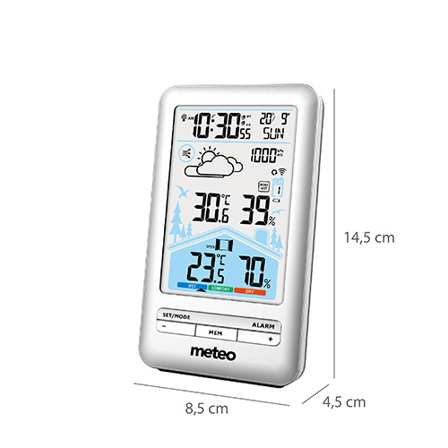 Weerstation METEO SP97 - 14,5x8,5x4,5 cm - draadloos - wit