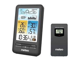 Weerstation METEO SP98 - 14,5x8,5x4,5 cm - draadloos - zwart