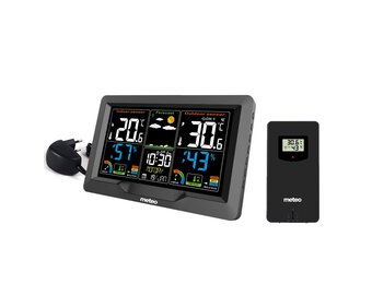 Weerstation METEO SP104 - 13x20,5x3cm - draadloos - DCF - zwart