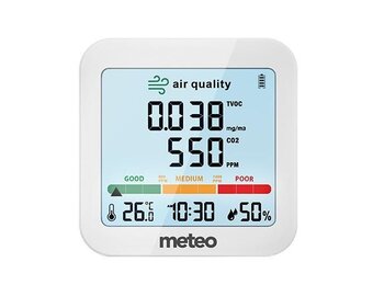 Weerstation METEO SP88A - 8,2x8,2cm - met CO2 meting - wit