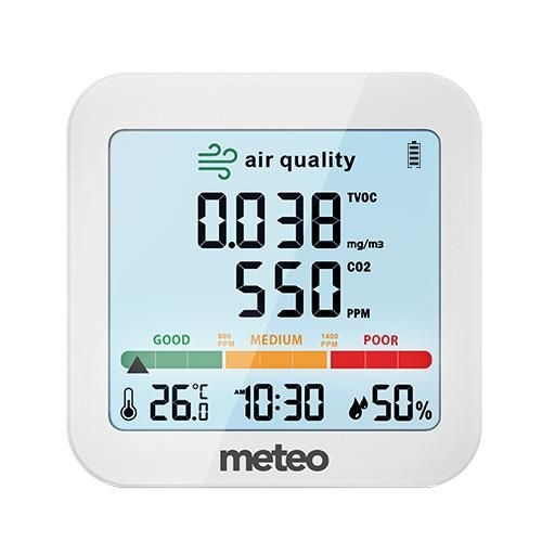 Weerstation METEO SP88A - 8,2x8,2cm - met CO2 meting - wit