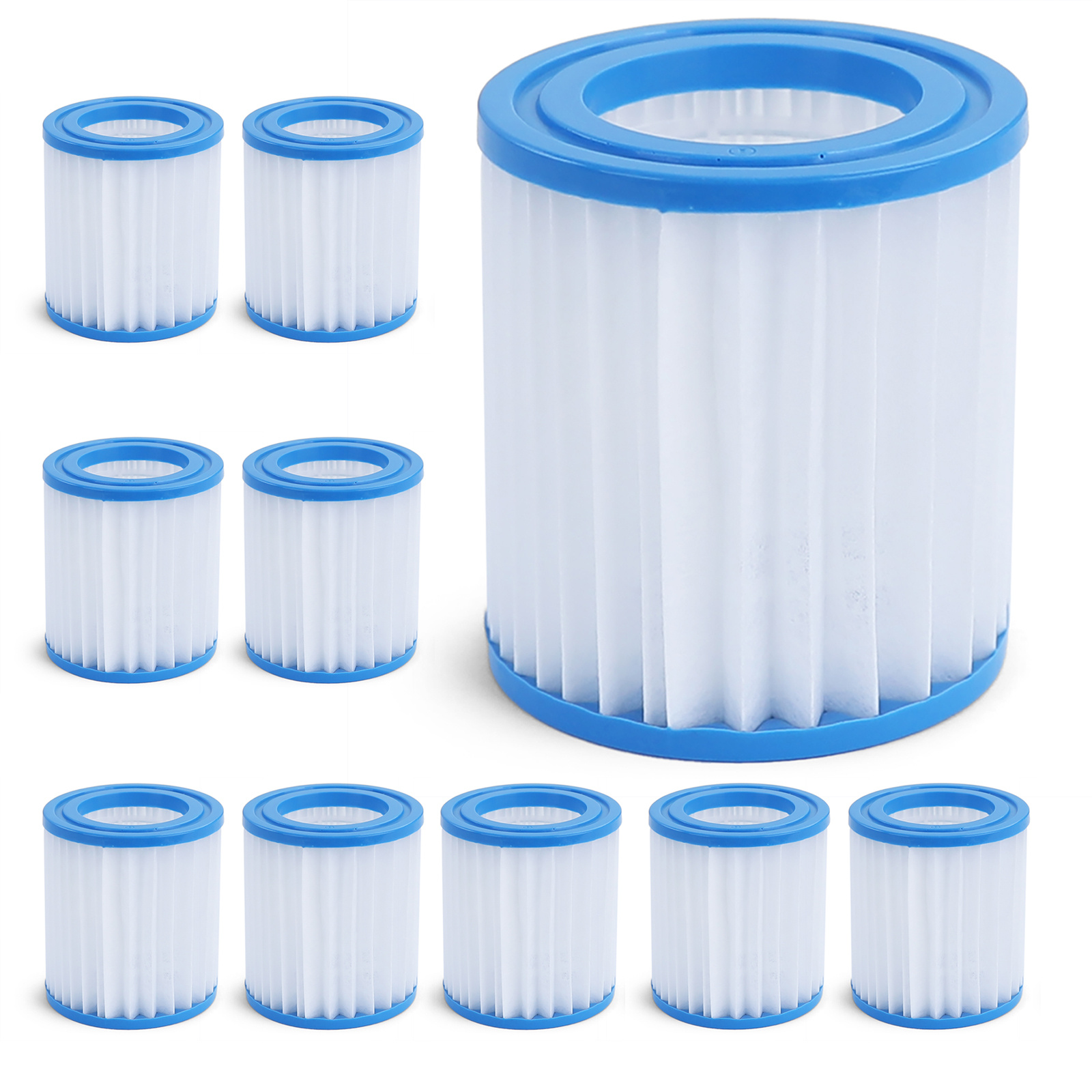 10x Zwembad Filtercartridge Vervangingsfilter Filterpatroon Type I 9cm