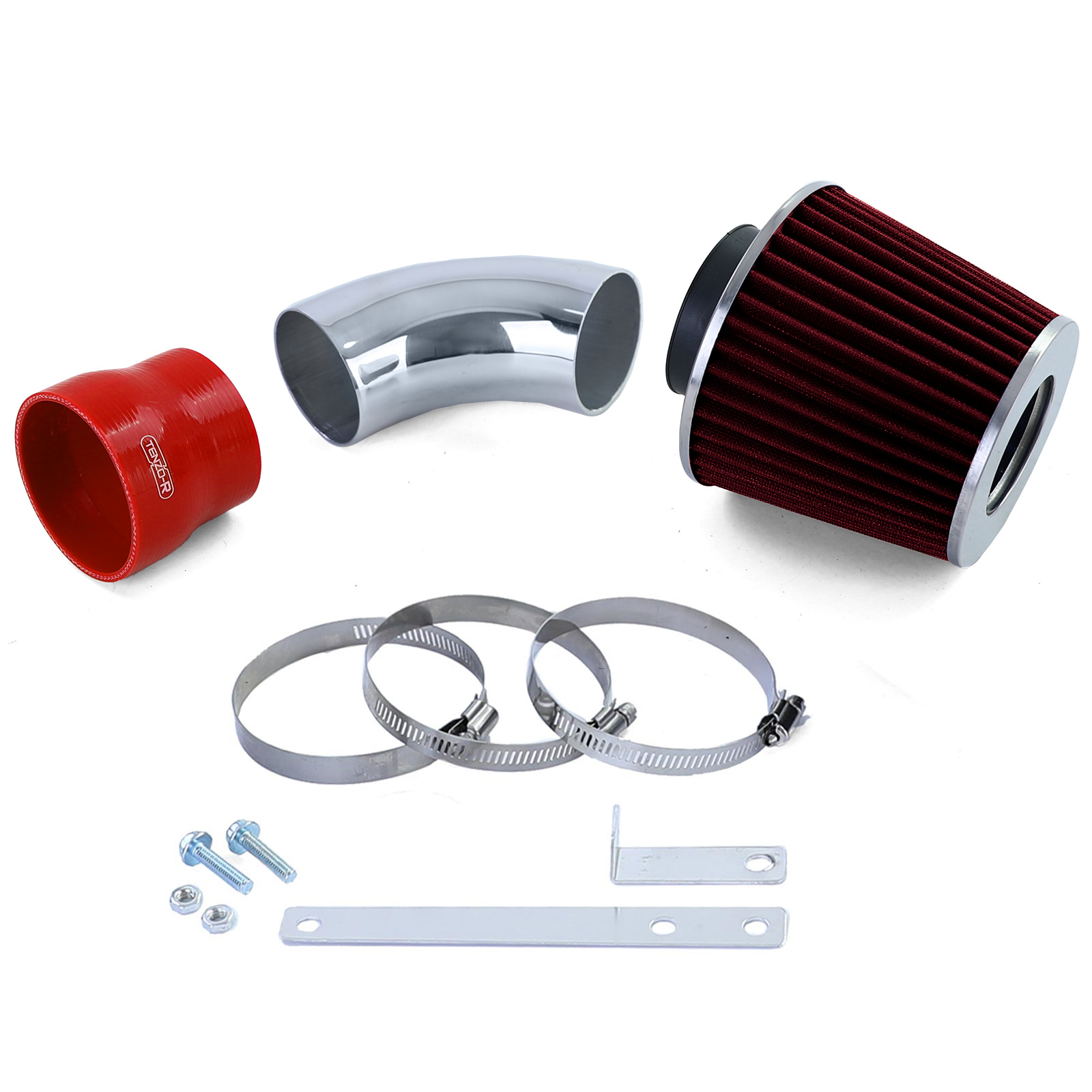 Luchtinlaatset met sportluchtfilter (rood) geschikt voor BMW 3-serie E46 323 325 328 330