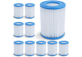 10x Zwembad Filtercartridge Vervangingsfilter Filterpatroon Type II 13,5cm