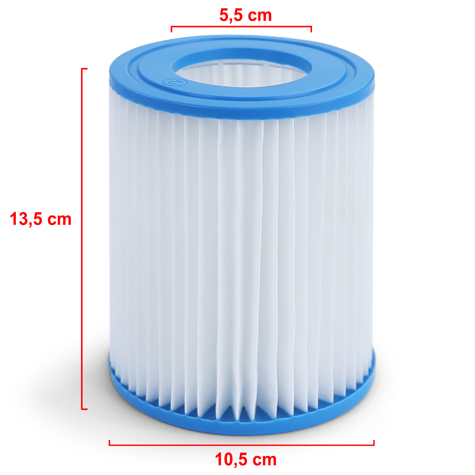 10x Zwembad Filtercartridge Vervangingsfilter Filterpatroon Type II 13,5cm