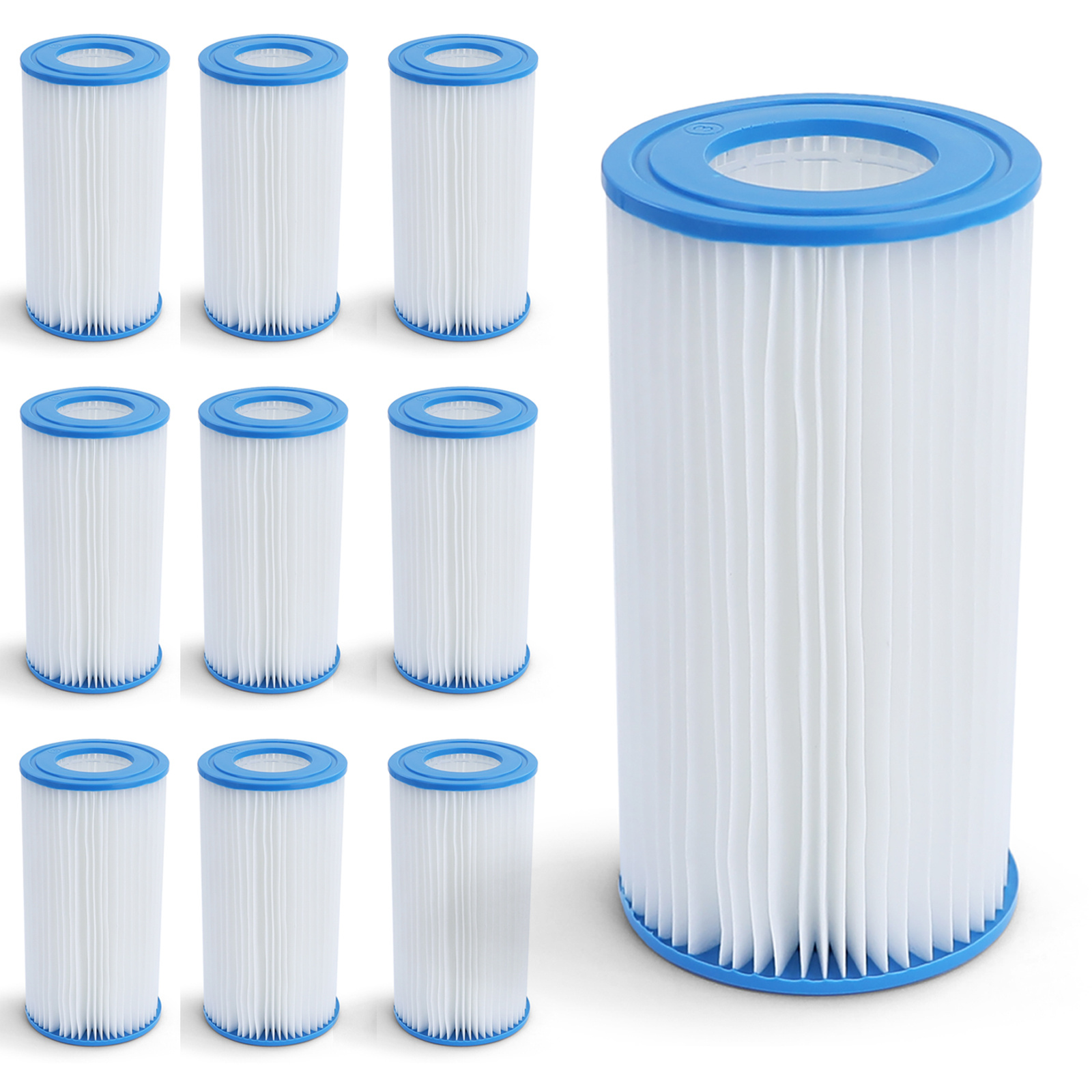 10x Zwembad Filtercartridge Vervangingsfilter Filterpatroon Type III 20cm