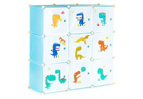 Speelgoedkast - 109x109x37cm - 9 deuren - dino