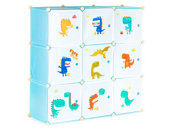 Speelgoedkast - 109x109x37cm - 9 deuren - dino