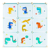 Speelgoedkast - 109x109x37cm - 9 deuren - dino